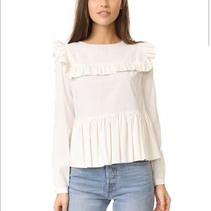 NWOT Rachel Antonoff York Ruffle Yoke Blouse